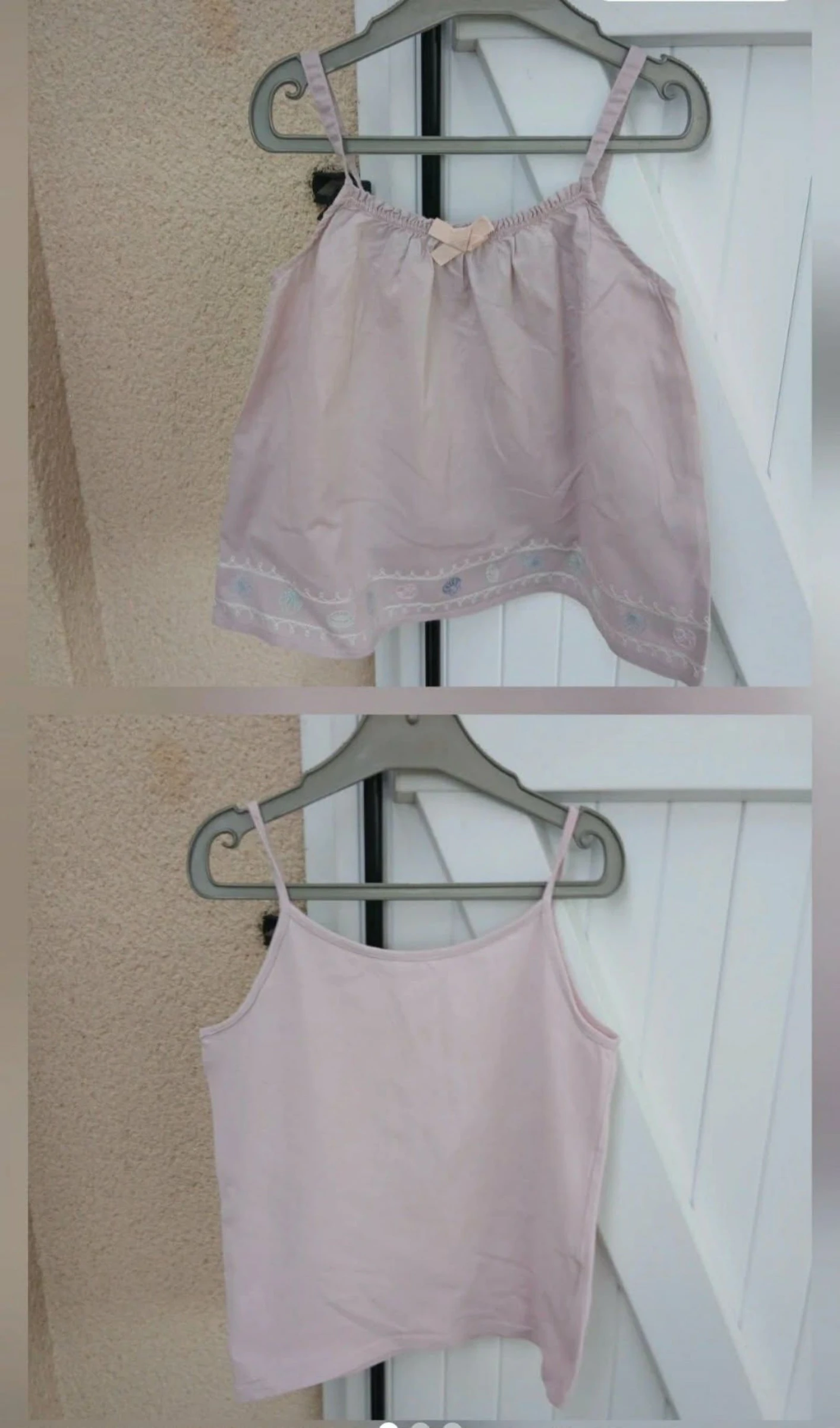 lot 2 débardeurs filles 7et 8 ans 
